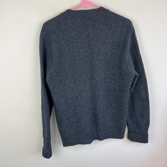 VTG Robert Bruce gray wool blend heathered button up cardigan sweater mens small - Picture 5 of 8